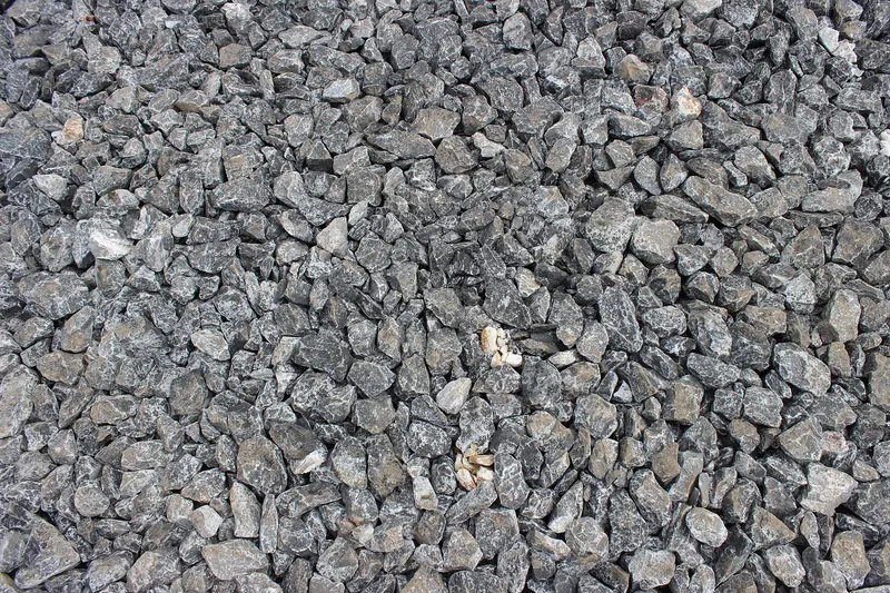 Sharp grey crushed granite stones used for succulent soil drainage