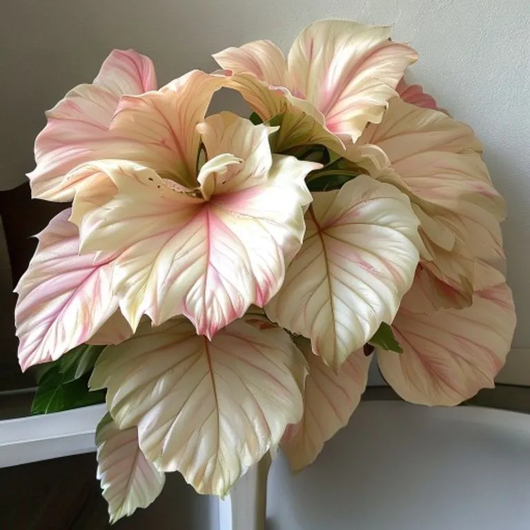 Hoya Krimson Queen variegated indoor plant with pink and white leaves
