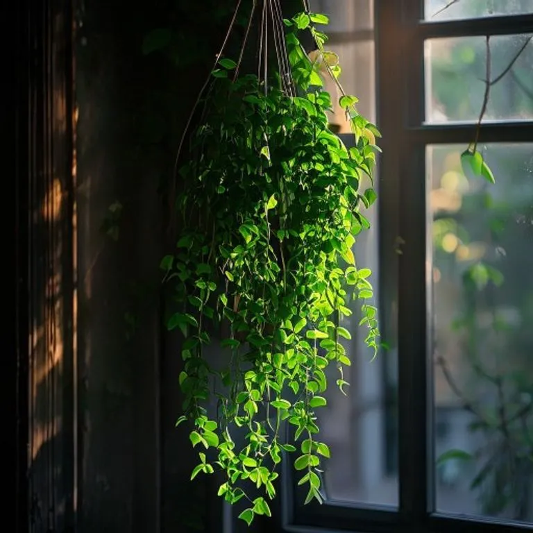 spider plant in a hanging basket